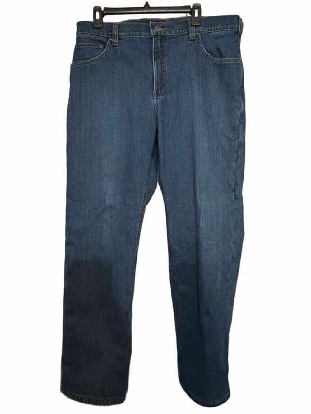Carhartt Relaxed Straight Jeans Size 36x30 Fleece Lined Blue Denim